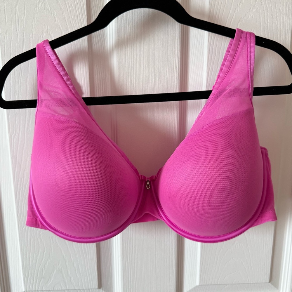 Curvy Couture Vibrant Pink Bra